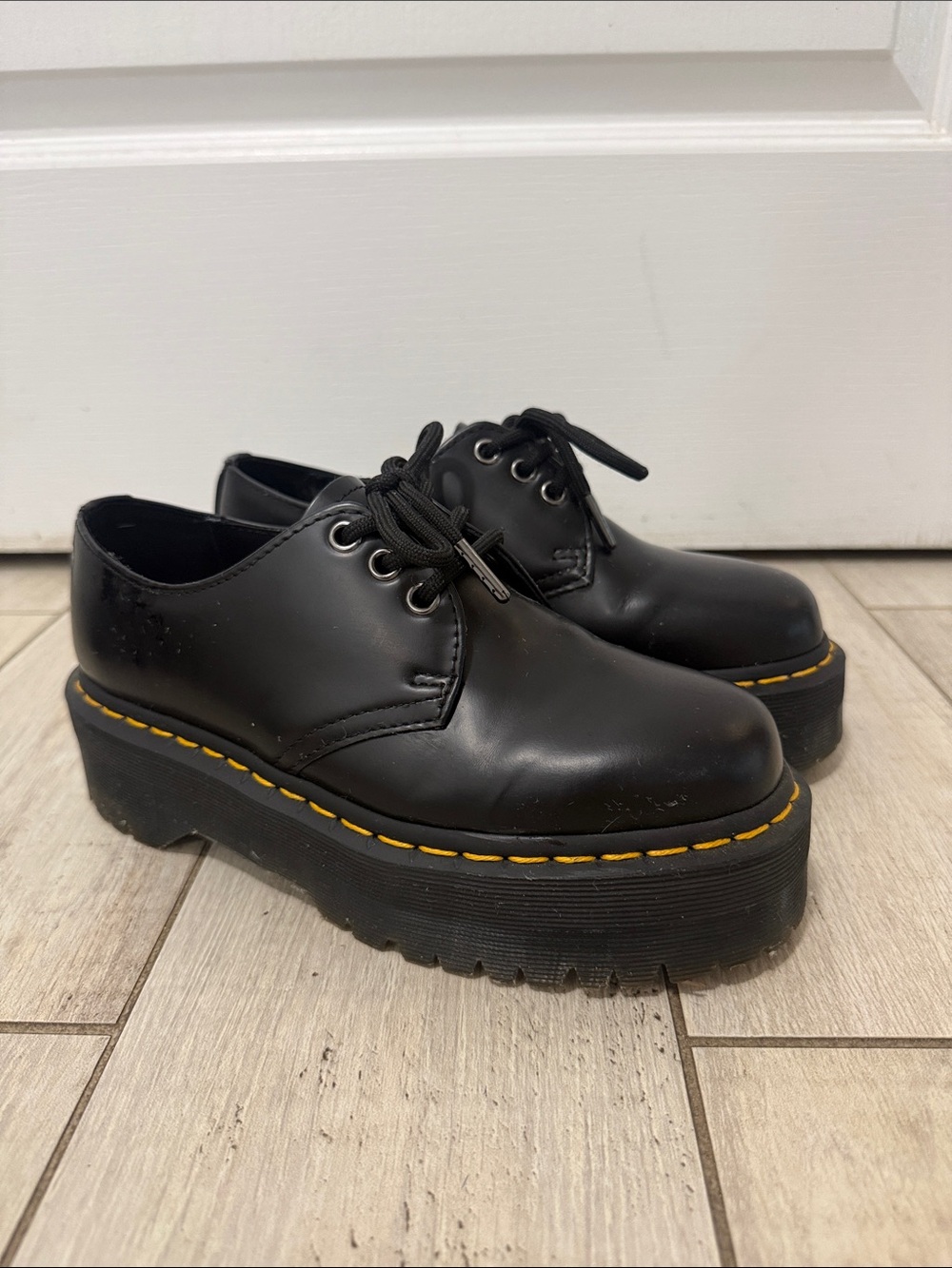 Dr. Martens 8053 Smooth Leather Platform Derbys
